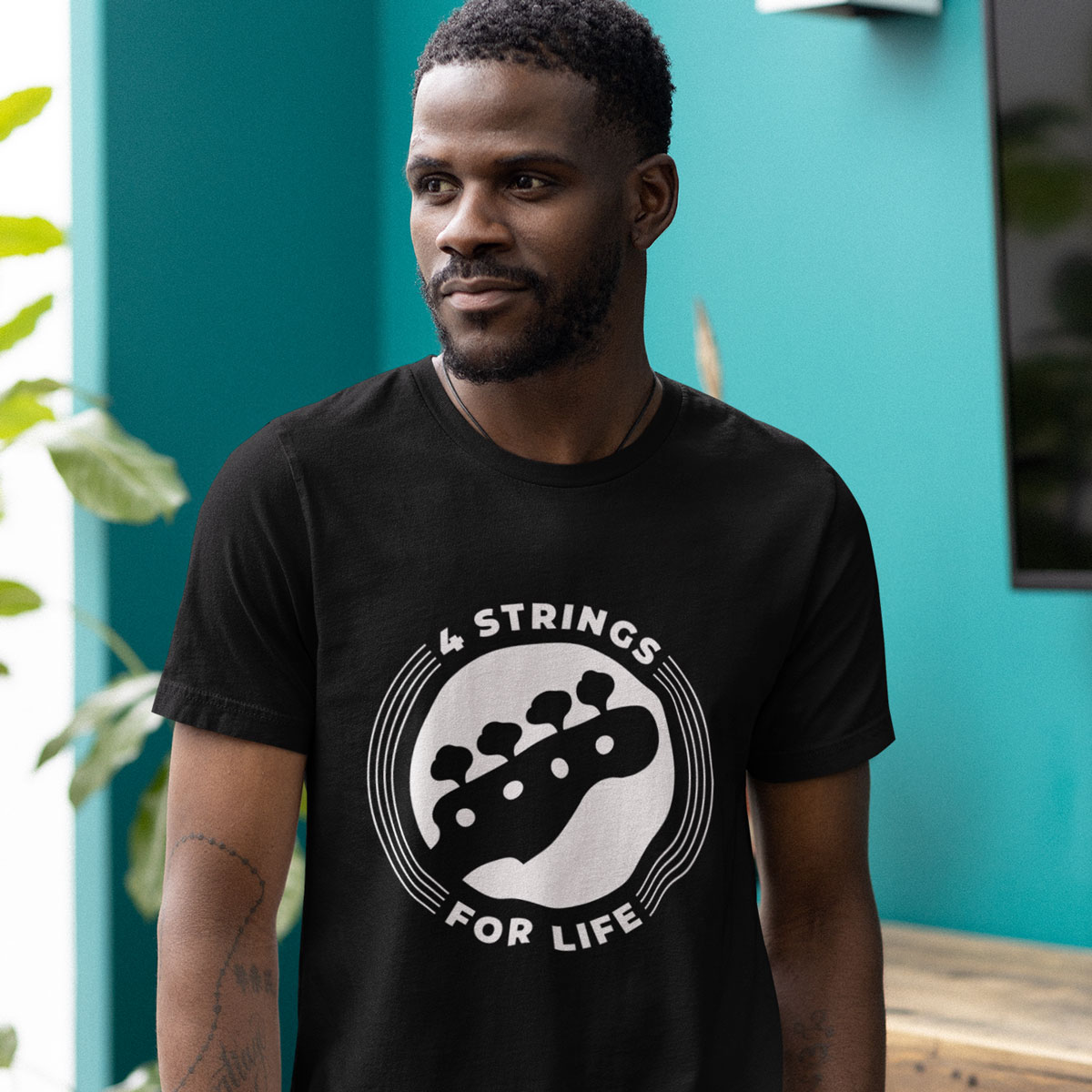 4 Strings for Life (Unisex Softstyle T-Shirt)