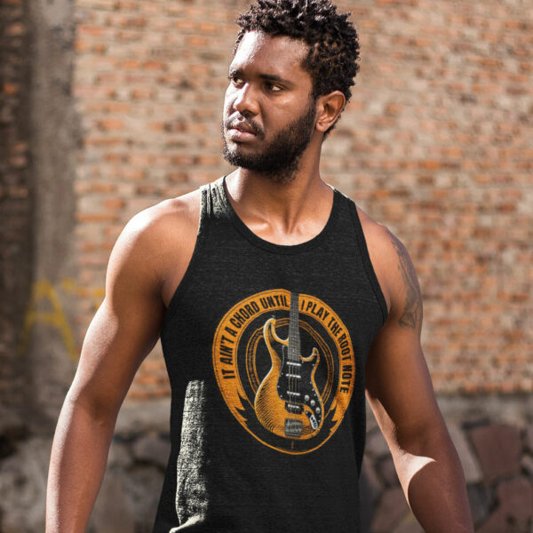 It Ain't a Chord 'till I Play the Root (Men's Softstyle Tank Top)