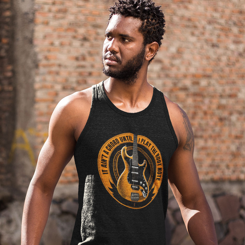 It Ain't a Chord 'till I Play the Root (Men's Softstyle Tank Top)