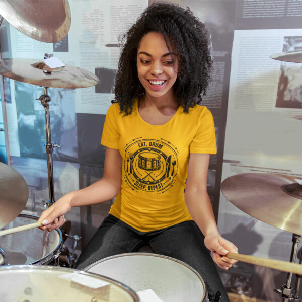 Eat, Drum, Sleep, Repeat (Women's Cotton Tee)