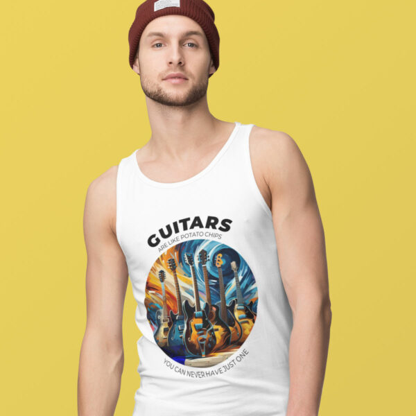 Guitars Are Like Potato Chips (Men's Softstyle Tank Top)