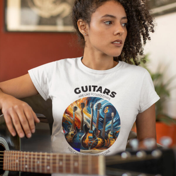 Guitars Are Like Potato Chips (Women's Cotton Tee)